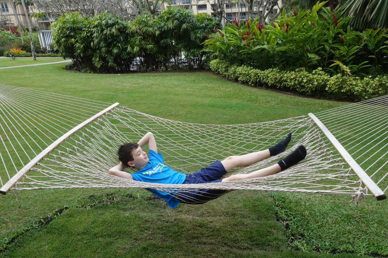 Relaxing in the Hammock by our Garden View 1BR Residence