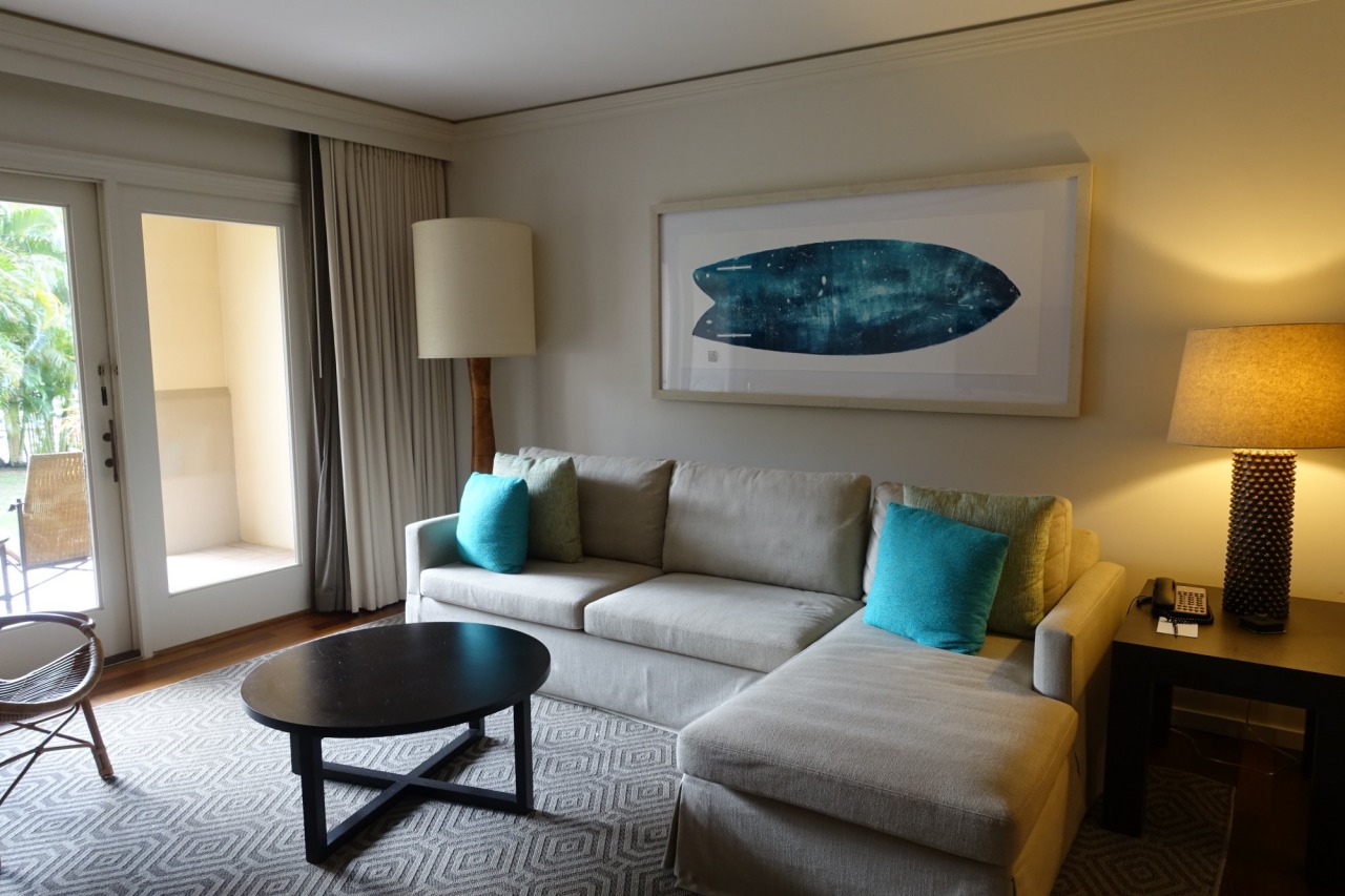 Ritz-Carlton Kapalua Review: Living Room of Garden View 1 Bedroom Residence