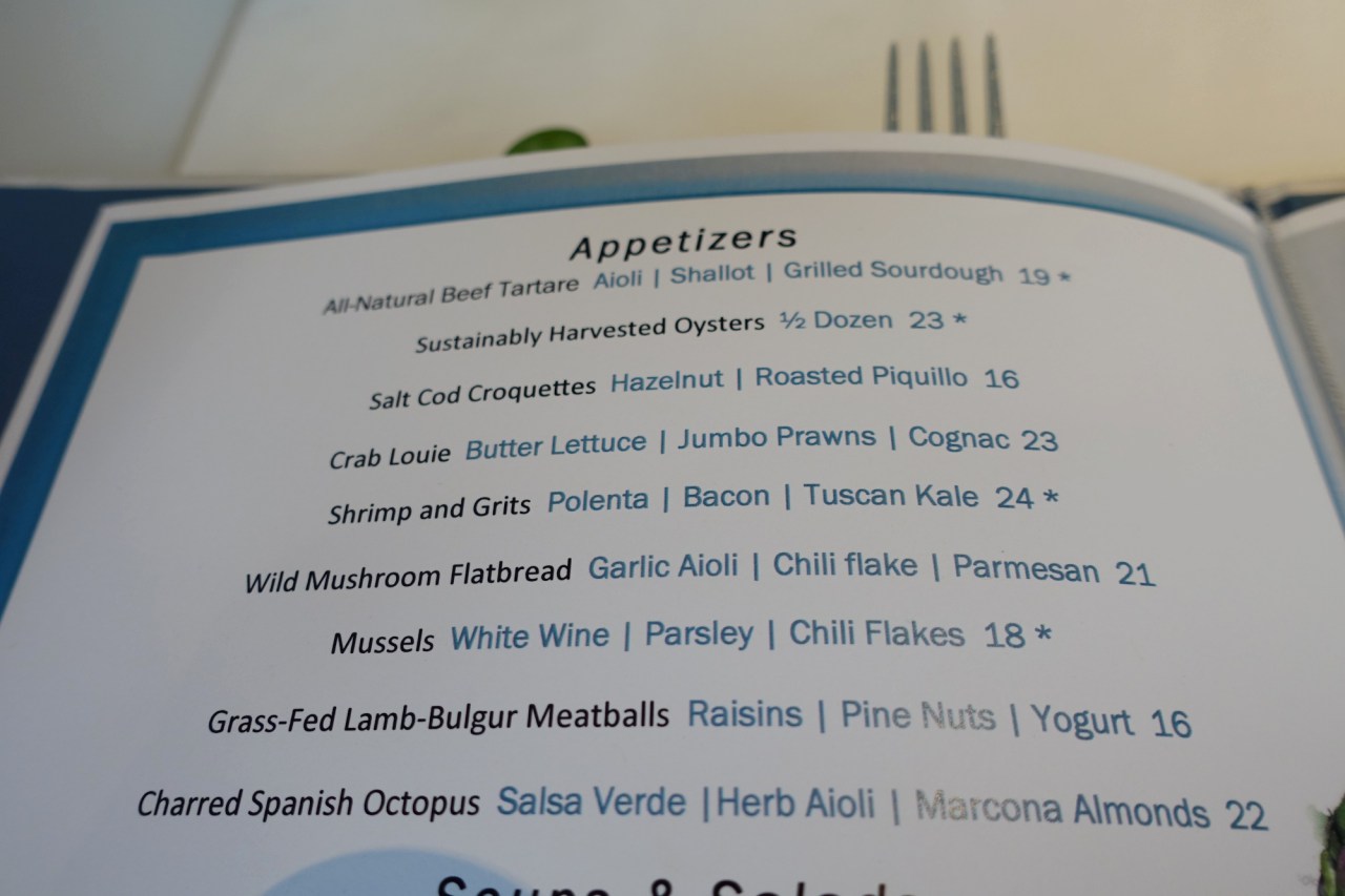 The Belvedere Menu - Appetizers