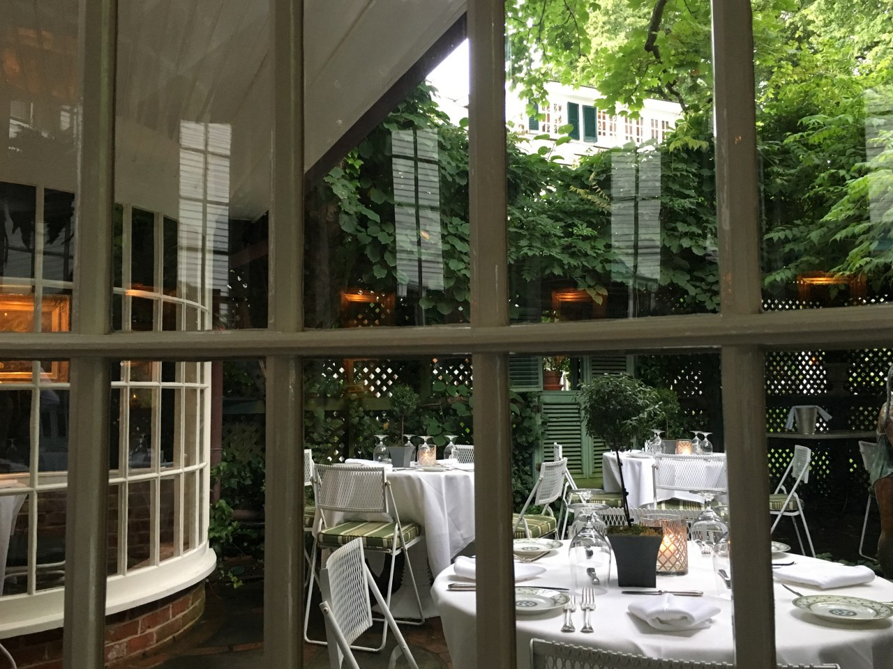 Outdoor Terrace, The Terrace at the Charlotte Inn, Edgartown, Martha's Vineyard