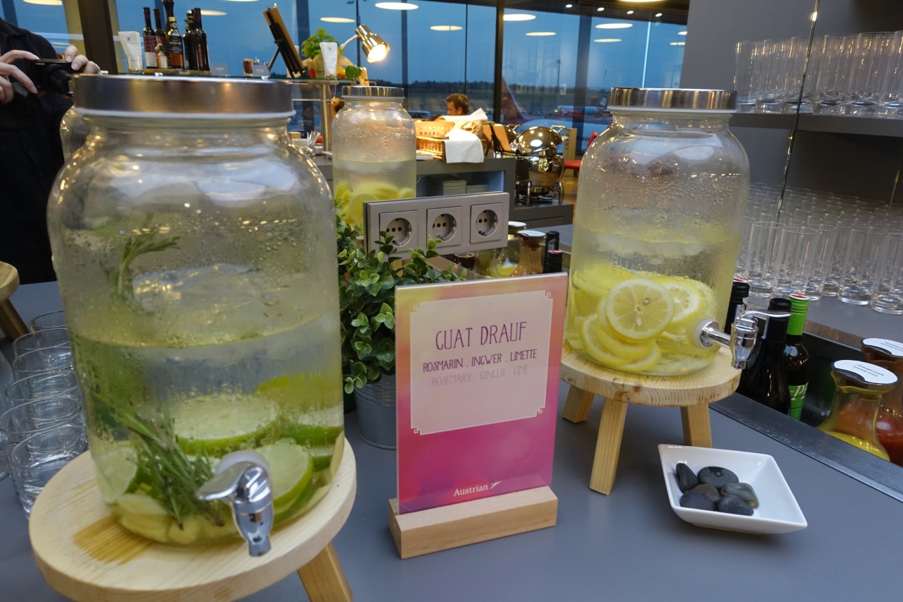 Infused Waters, Austrian Business Lounge Vienna Review