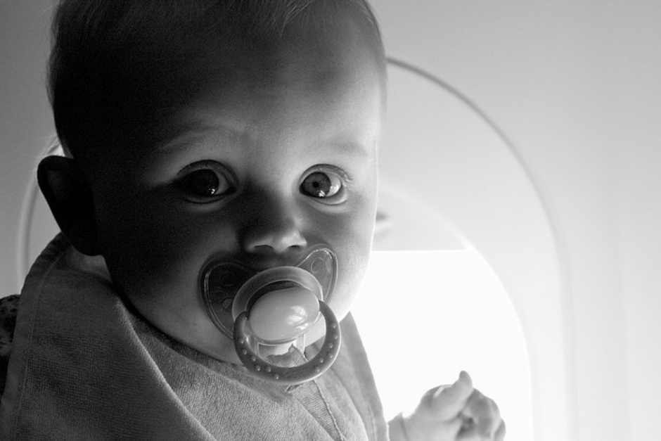 Crying Baby in Business Class Night Flight