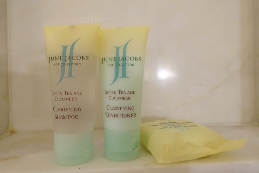 June Jacobs Green Tea and Cucumber Bath Products, Grand Hyatt Seattle Review