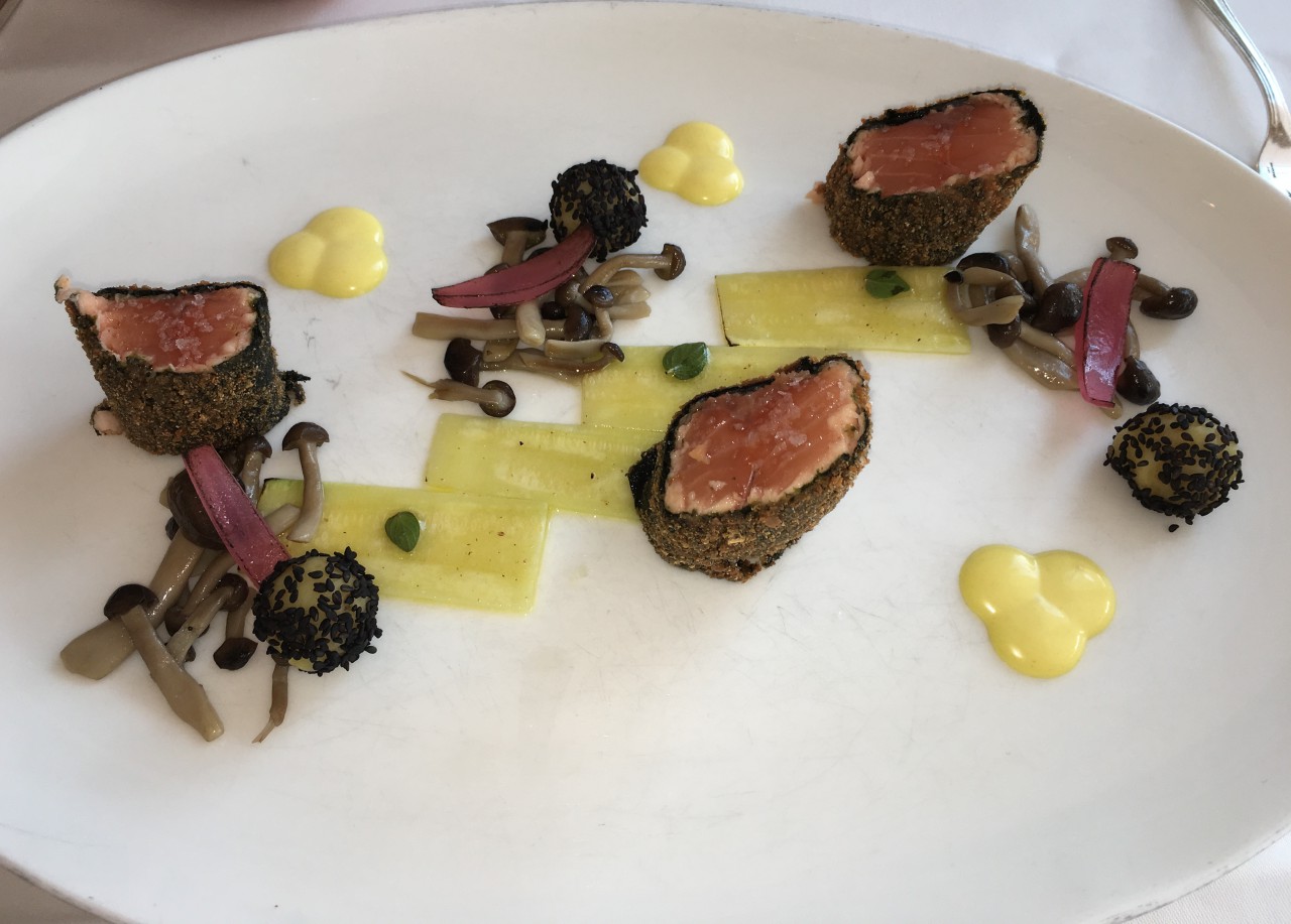 Salmon in Nori, Bianchi Zurich Restaurant Review