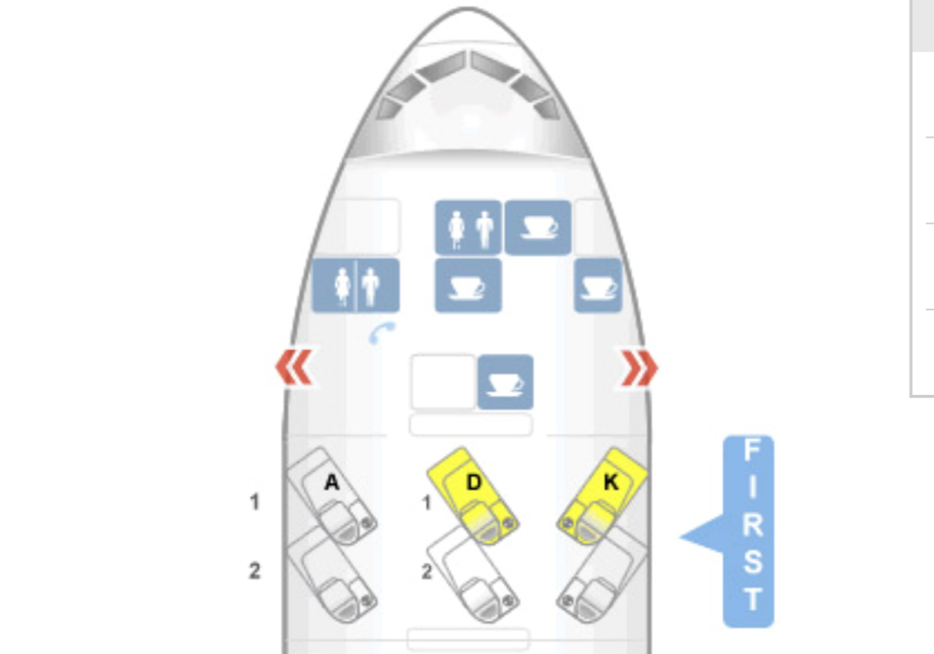 Cathay Pacific 777-300ER First Class Seat Map