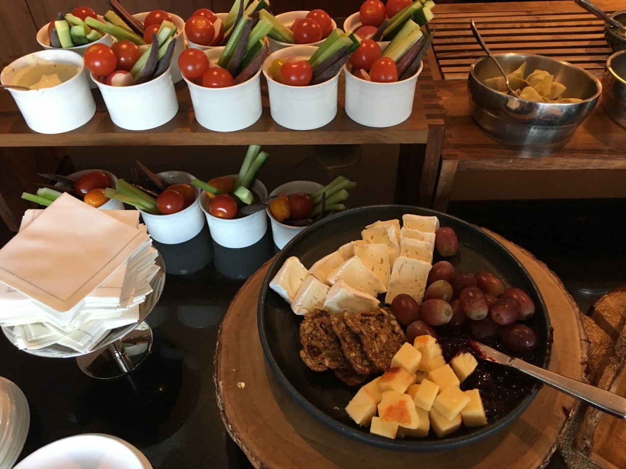 Vegetables and Cheese Plate, Fairmont Pacific Rim Gold Lounge Review