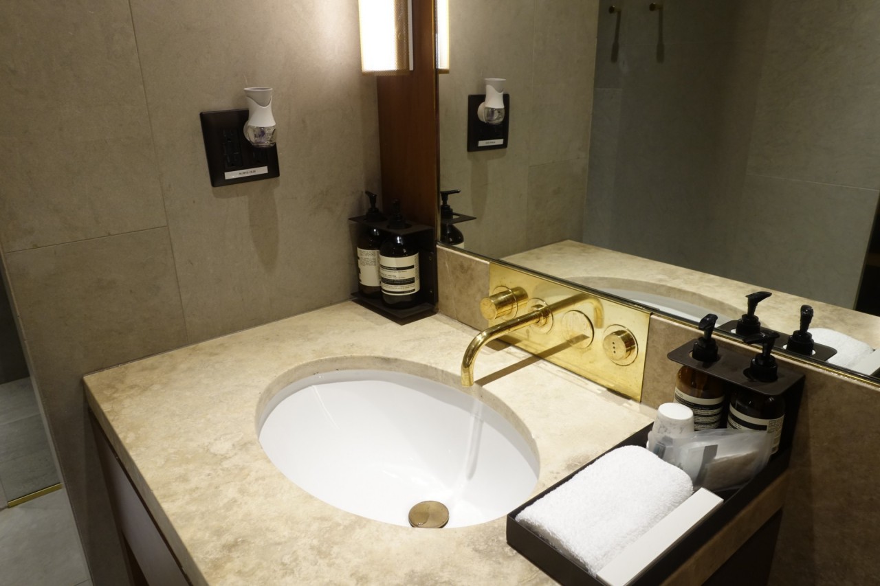 Cathay Pacific Vancouver Lounge Shower Room Sink