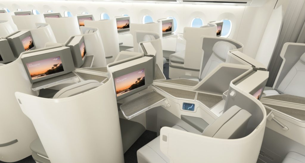 Fiji Airways A350 Flat Bed Business Class