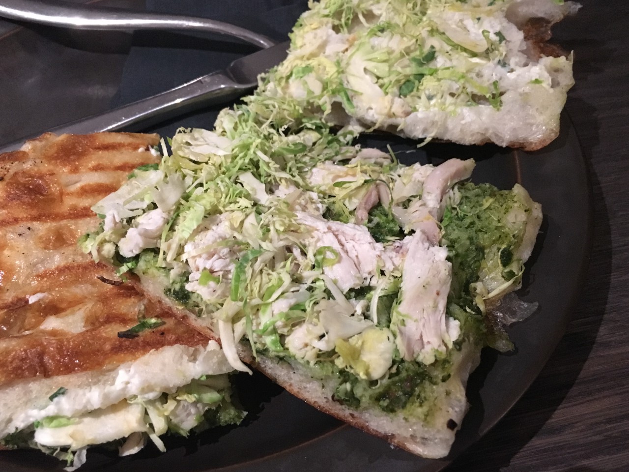 Roasted Chicken and Kale Pesto Toastie, Ole & Steen NYC Review