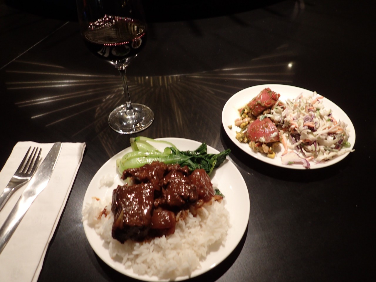 Review-Oneworld Lounge LAX TBIT-Dinner