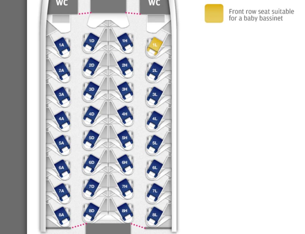 Finnair A350-900 Business Class Seat Map