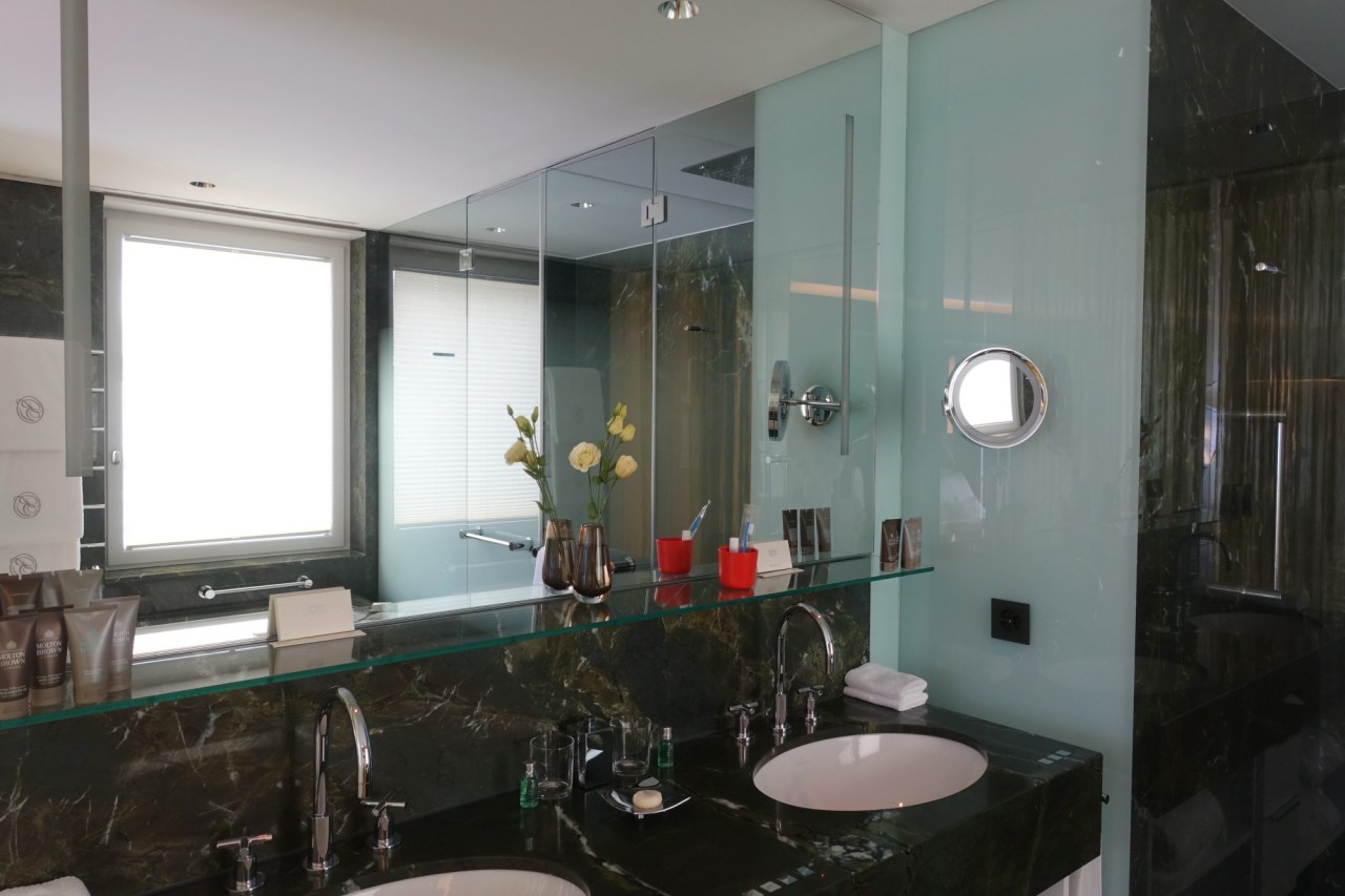 Bathroom with Double Sinks, Park Hotel Vitznau Review