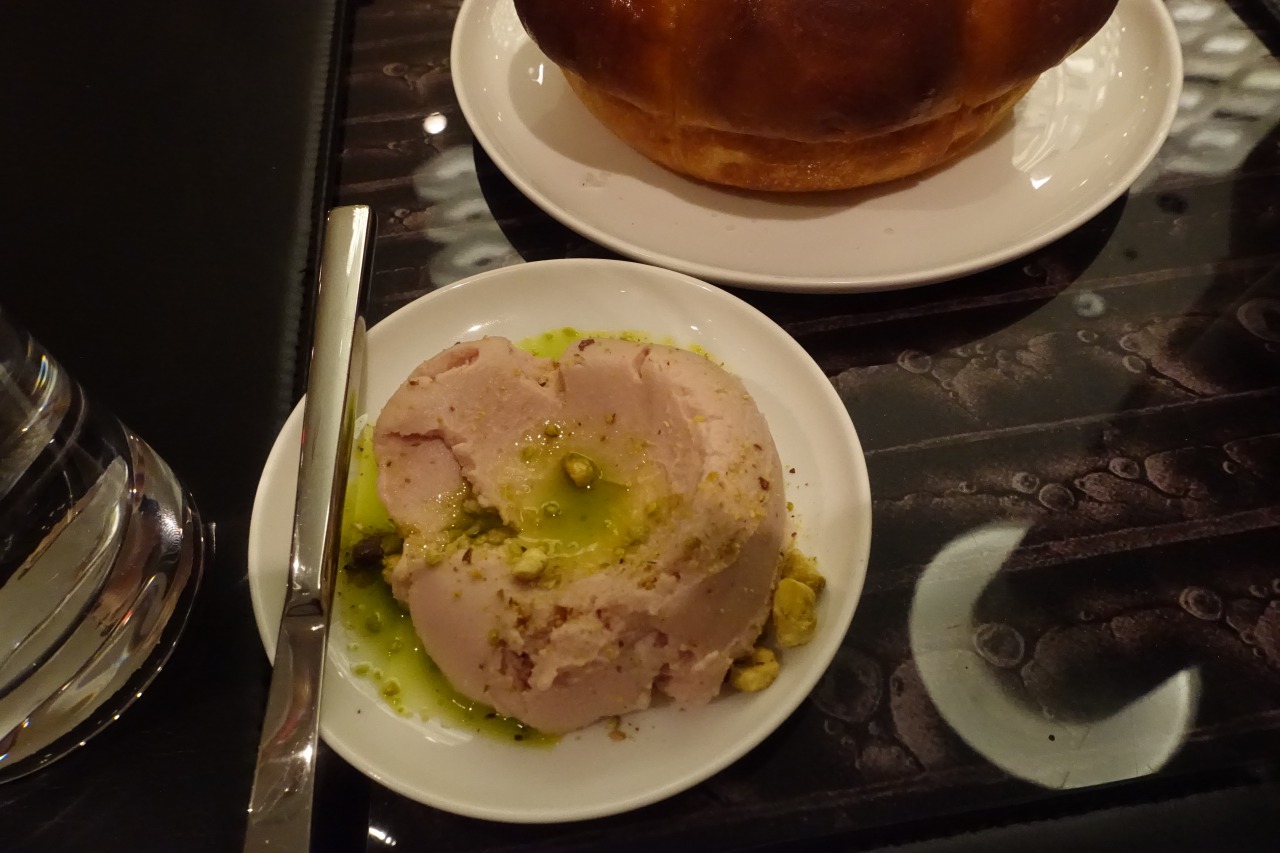 Whipped Mortadella Accompanying Parker House Rolls, Estuary DC Review