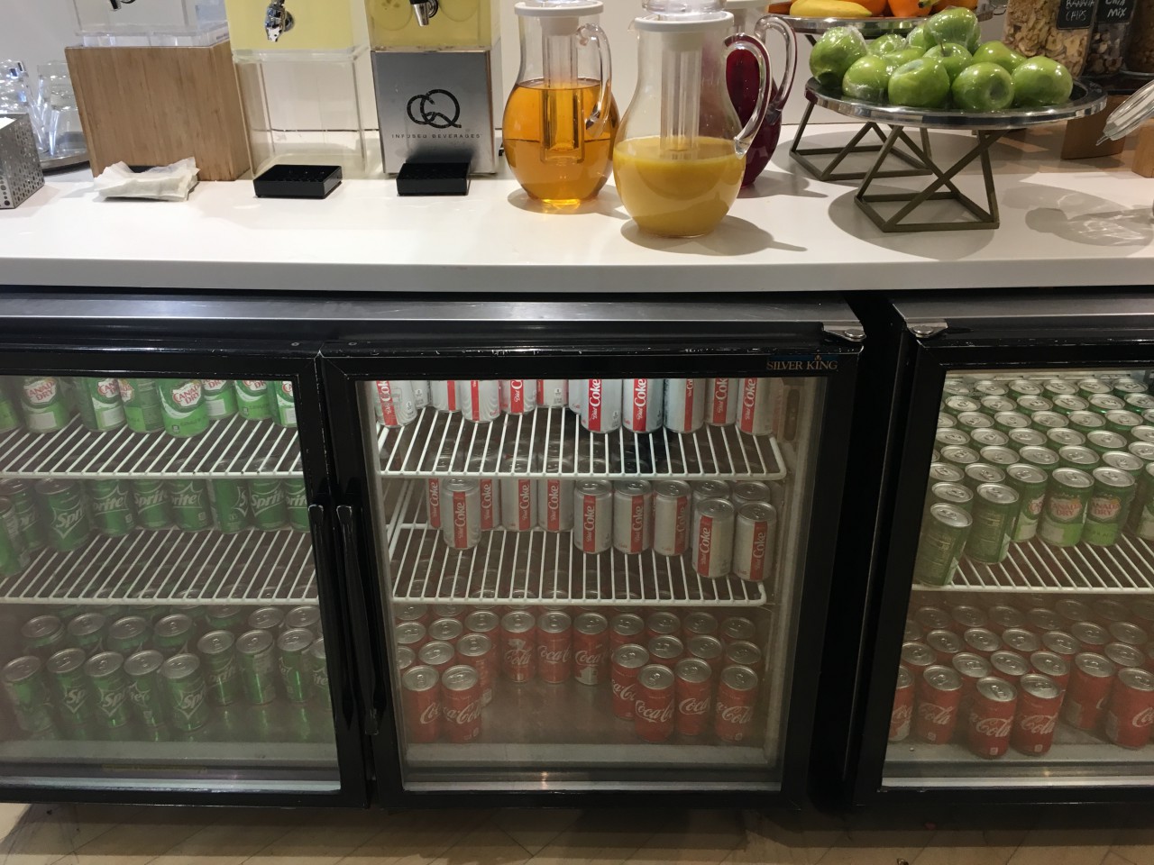 Chilled Drinks, Sodas, The Lounge, Boston Airport Review