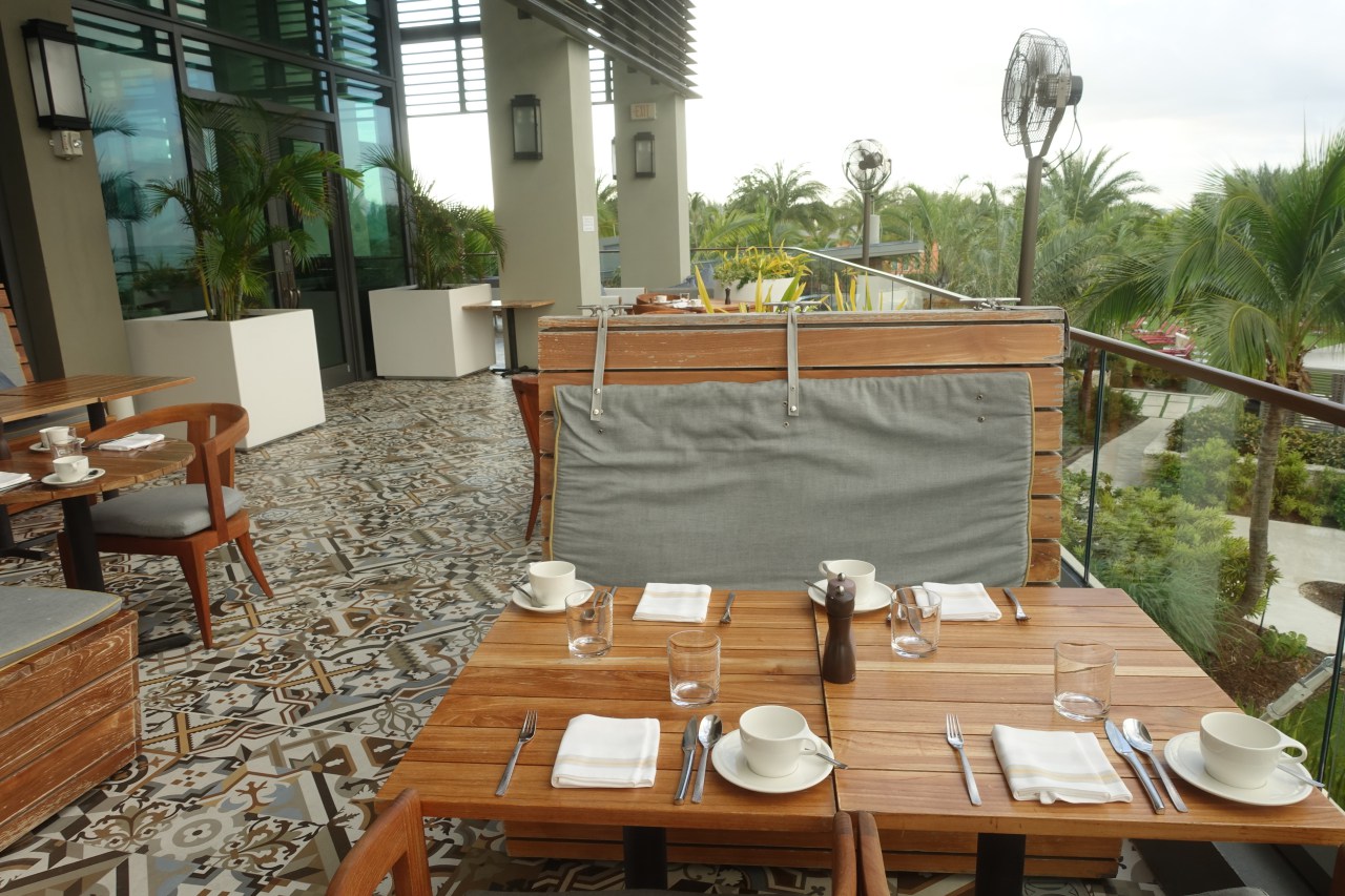 Ave Restaurant Outdoor Seating at Breakfast, Kimpton Seafire Grand Cayman