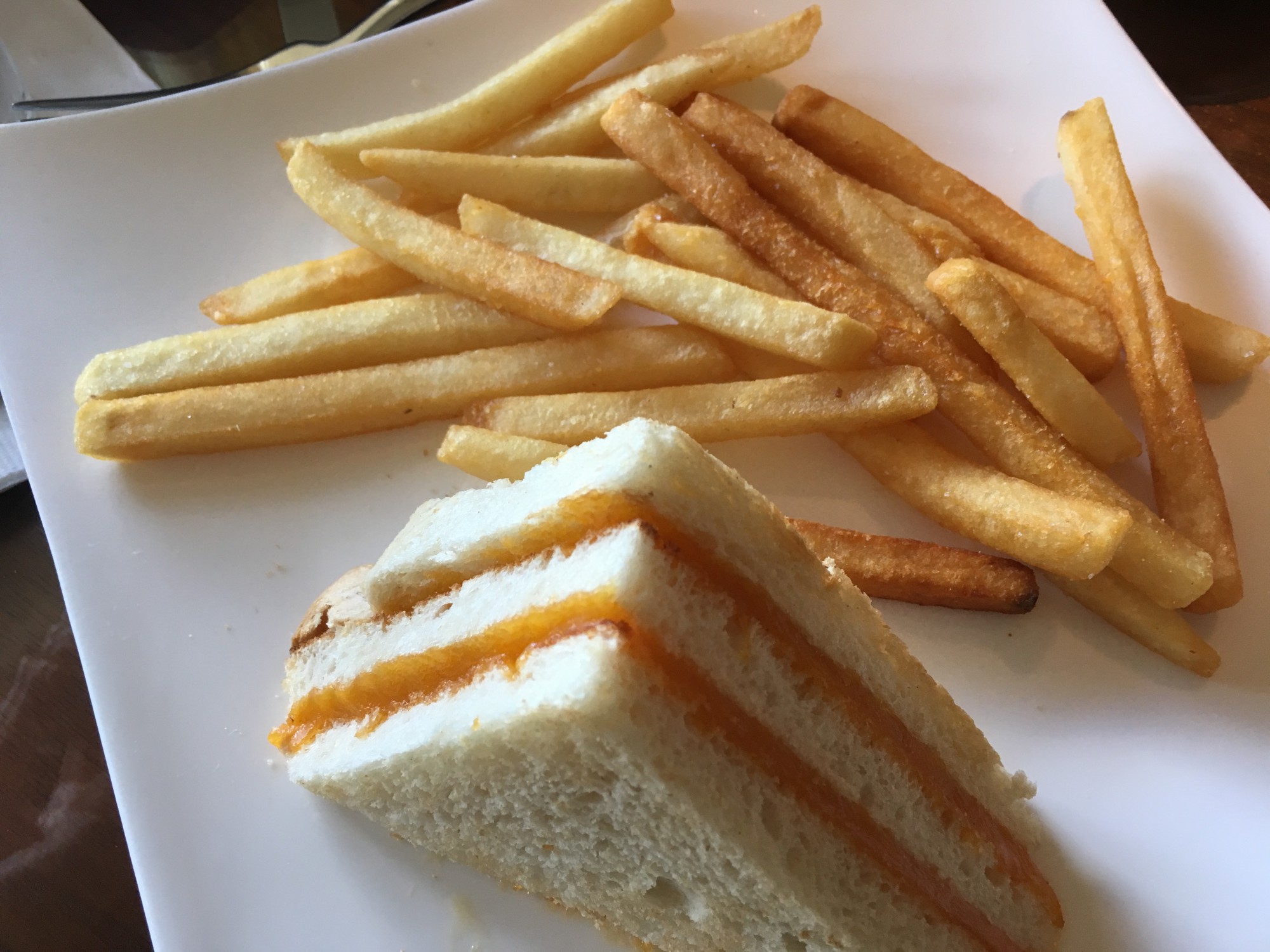 Kid's Grilled Cheese Sandwich, Ritz-Carlton Grand Cayman Club Lounge Review