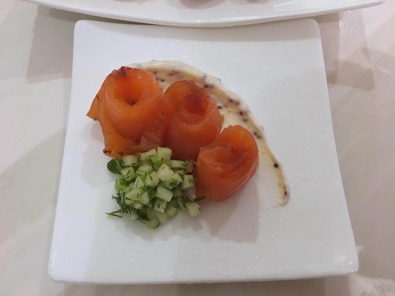 Smoked Salmon Appetizer, Ritz-Carlton Grand Cayman Club Lounge Review 
