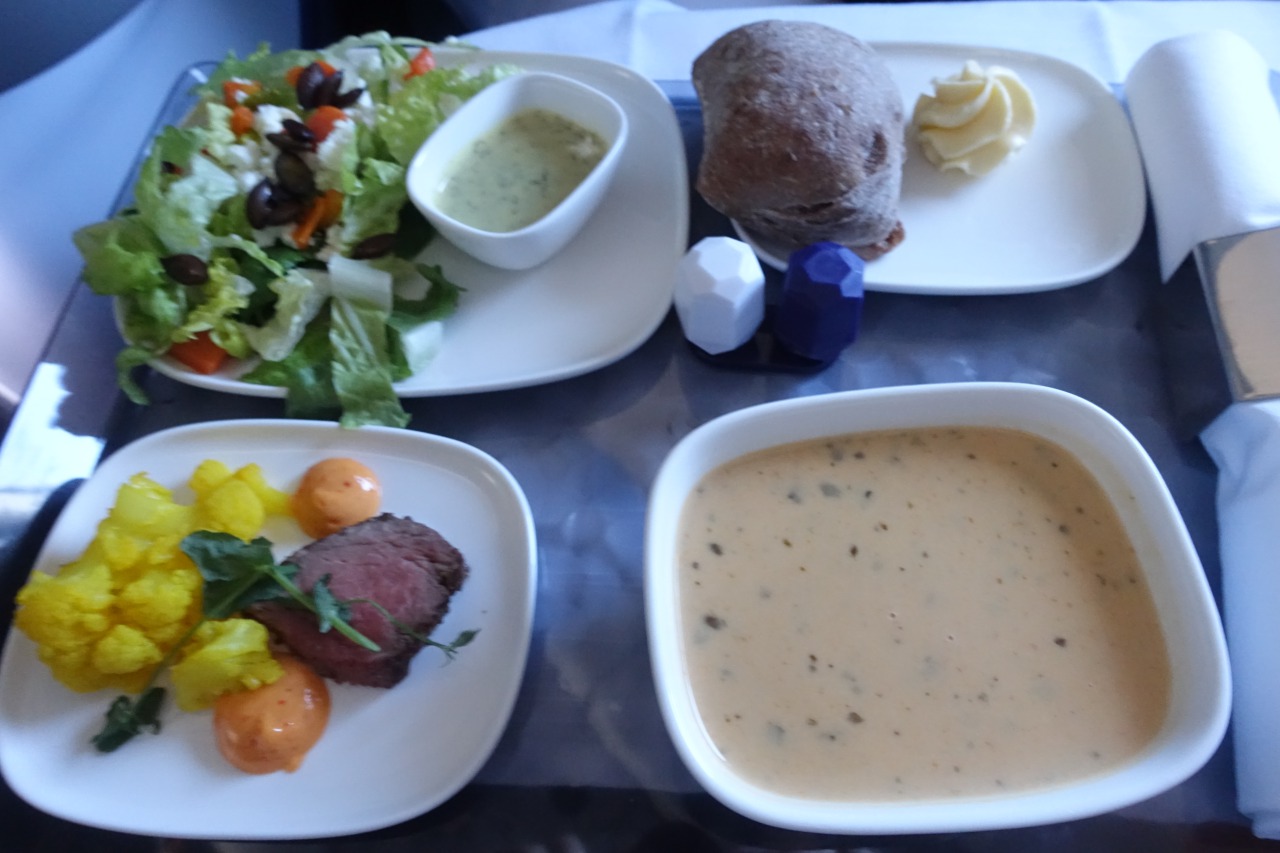 Appetizer, Delta One A330 Review