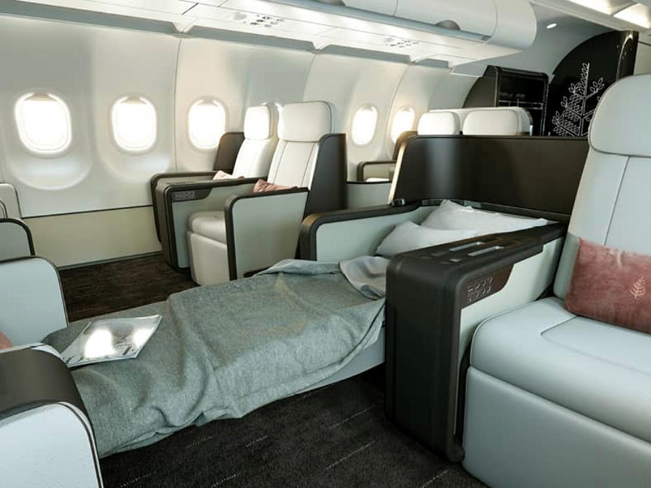 New Four Seasons Private Jet: Flat Bed