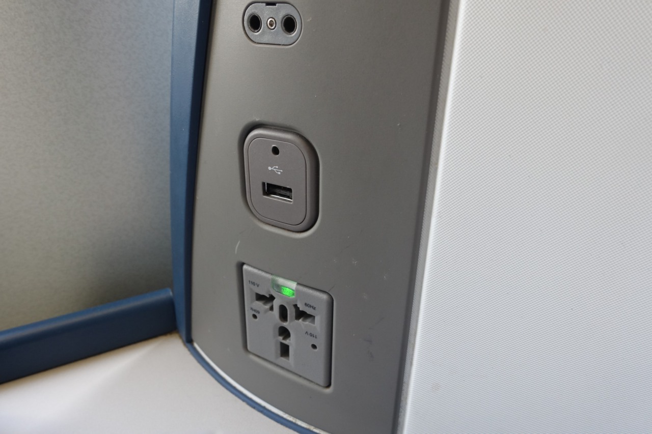 Delta One A330 Power Outlet and USB Port