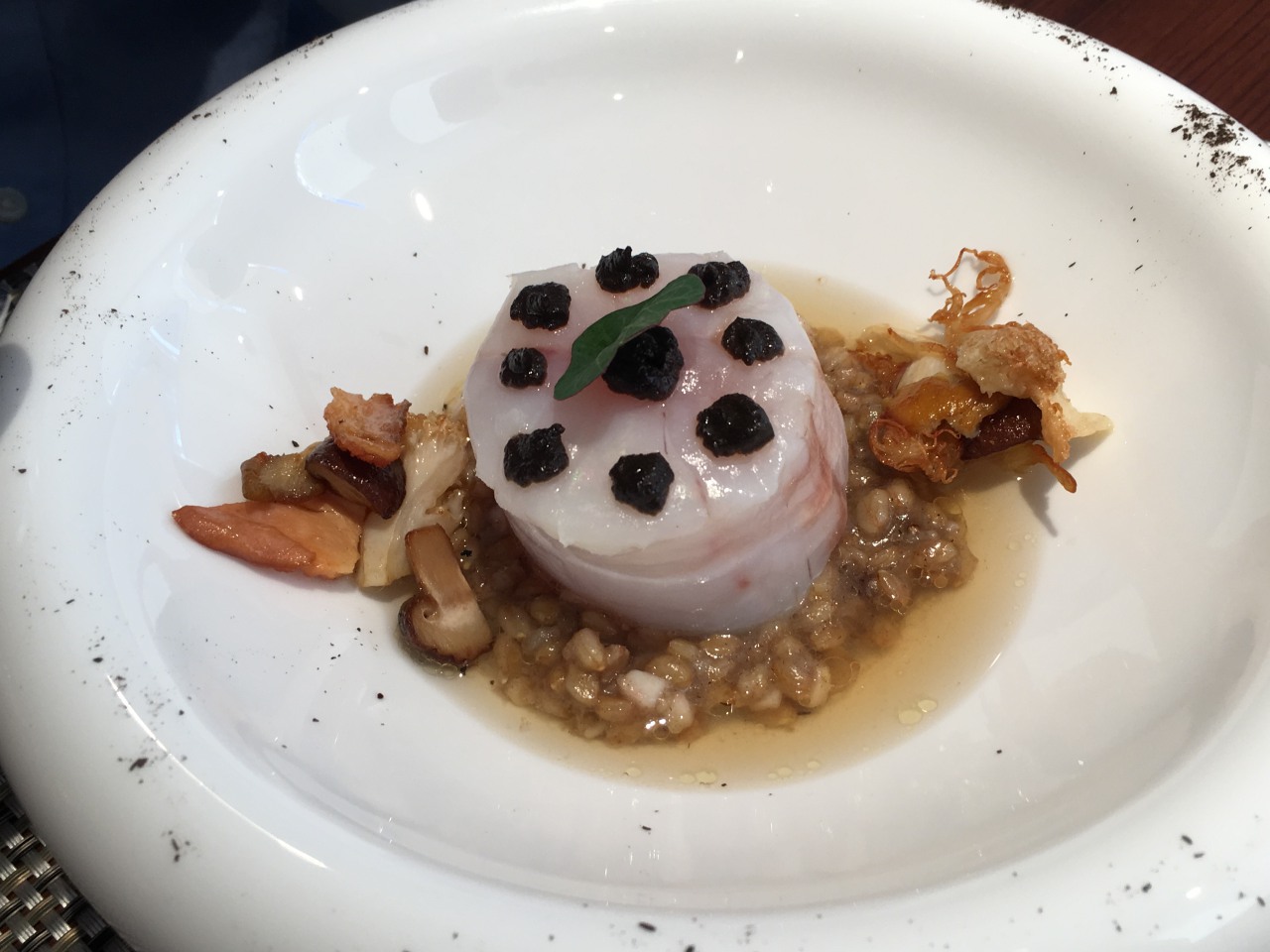 Cod with Spelt Risotto, Chez Olivier Tokyo Review
