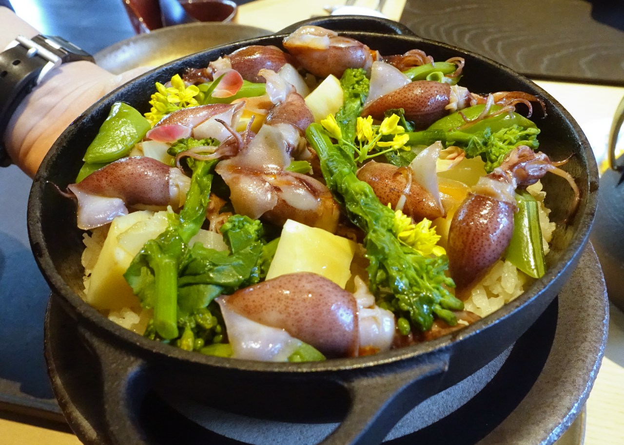 Spring Hot Pot with Firefly Squid, The Living Pavilion, Aman Kyoto Review