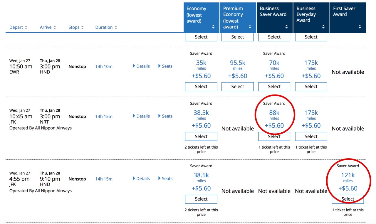 United Partner Award Chart Devaluation: First Class to Japan Increases to 121,000 Miles One Way