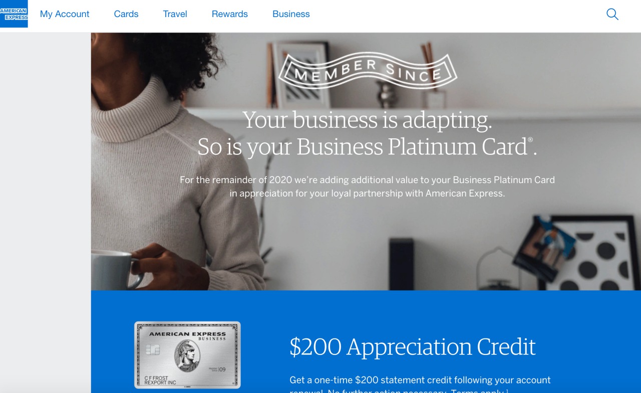AMEX Business Platinum 200 Fee Credit