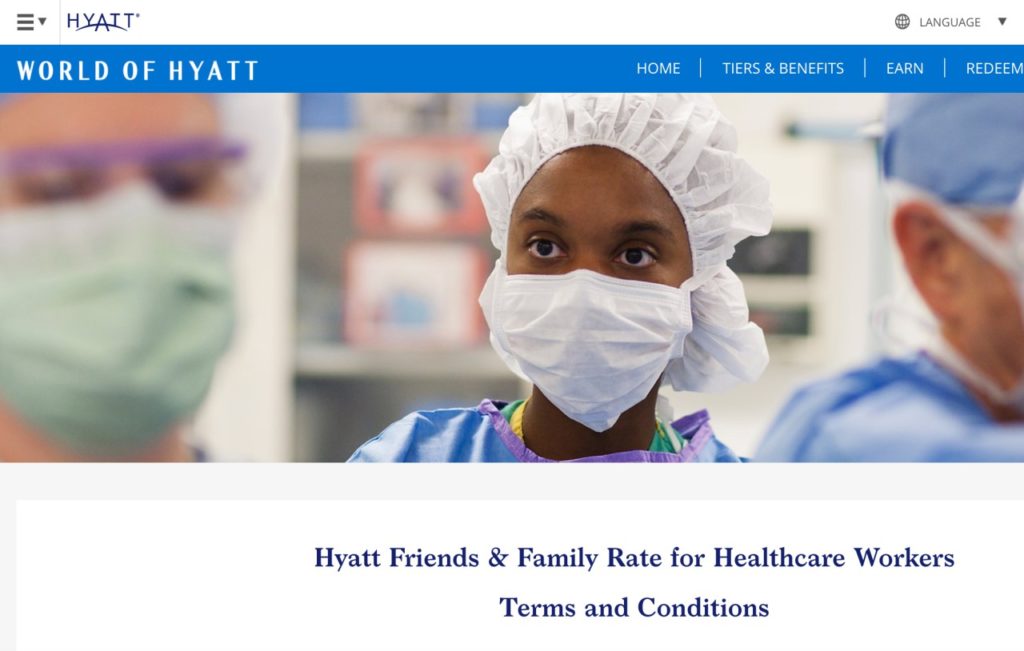 Hyatt Thanks Healthcare Workers