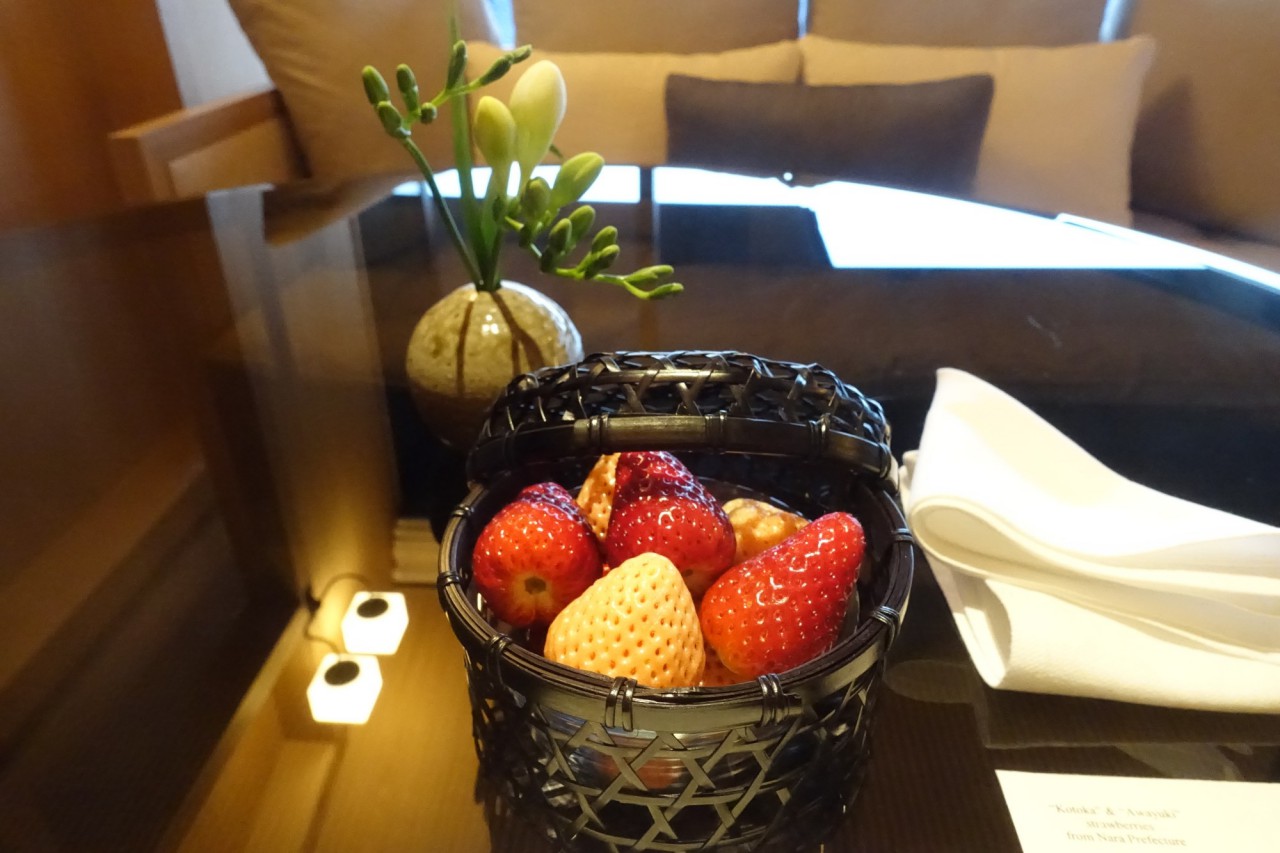 Park Hyatt Kyoto Welcome Amenity: Fresh Nara Strawberries