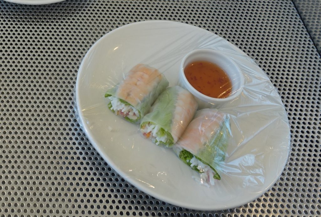 Vietnamese Shrimp Salad Roll, JAL Sakura Lounge Skyview Tokyo Haneda 