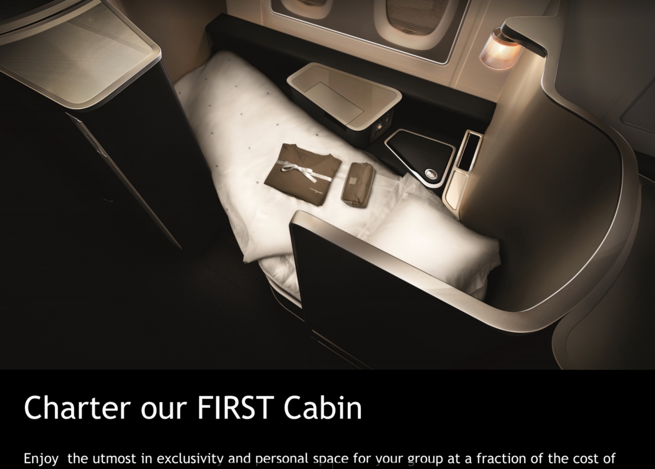 You Can Now Charter a British Airways First Class Cabin