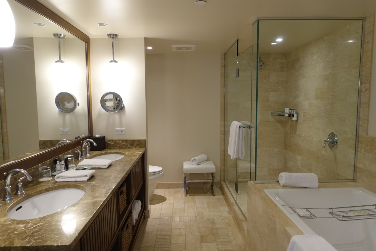 Beach Suite Bathroom, Inn by the Sea Review, Maine