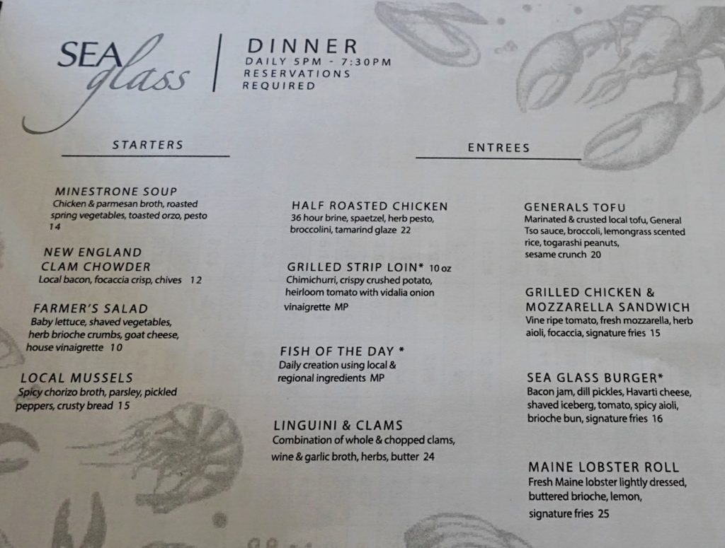 Review Sea Glass at Inn By the Sea, Maine