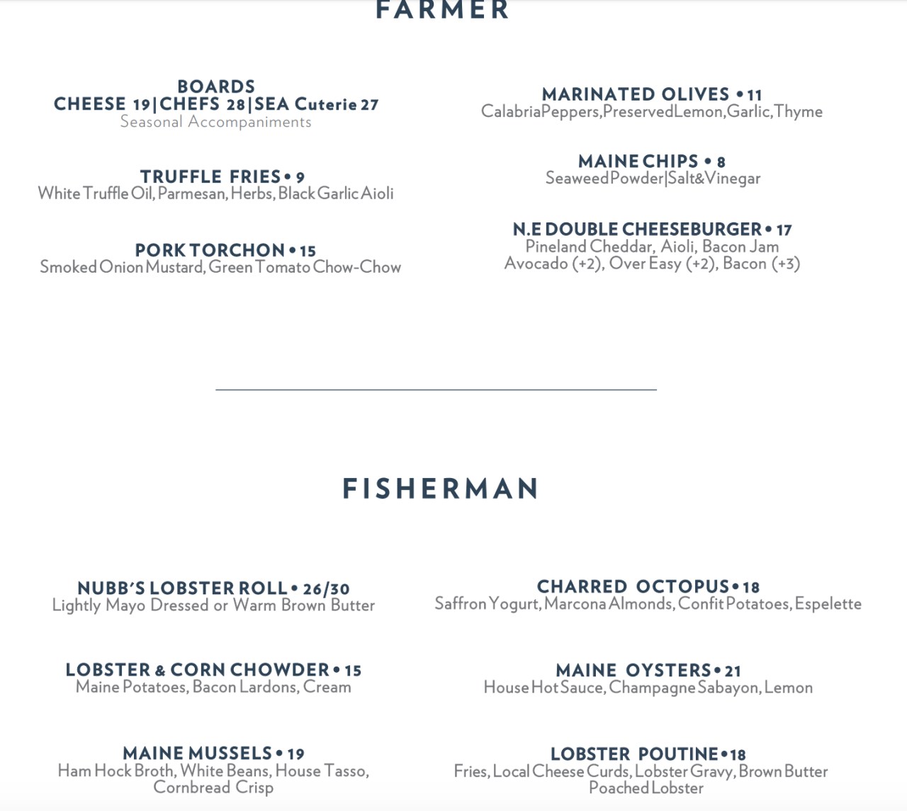 Tiller Terrace All Day Menu, Cliff House Maine Review