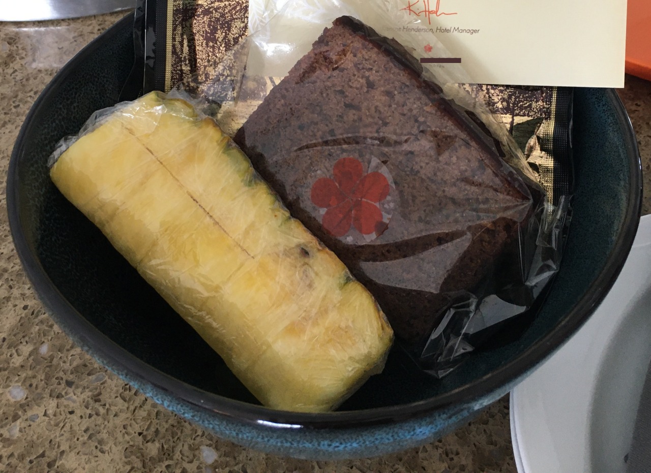 Fresh Pineapple and Banana Bread Welcome Amenity
