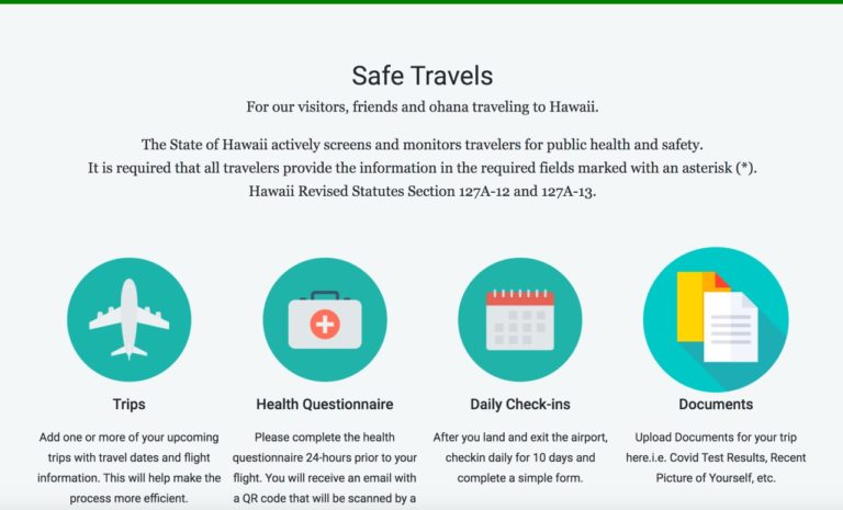 hawaii safe travels covid test