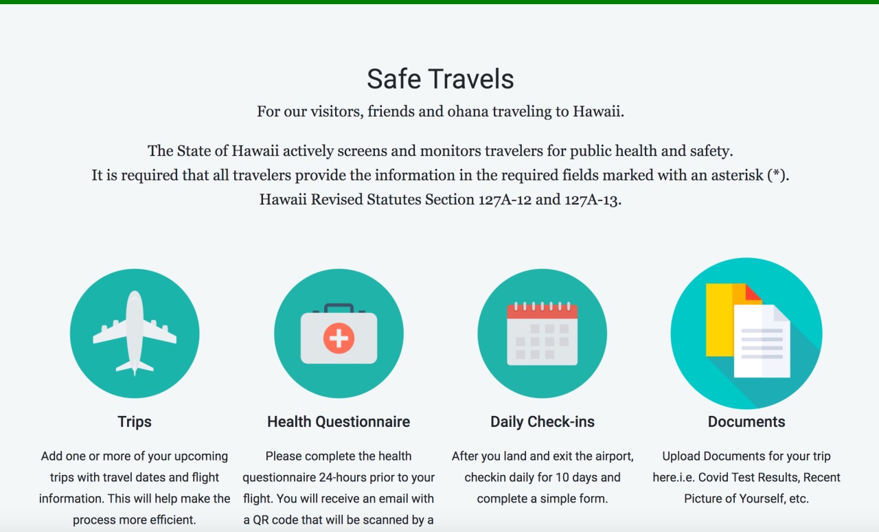 safe travel hawaii app