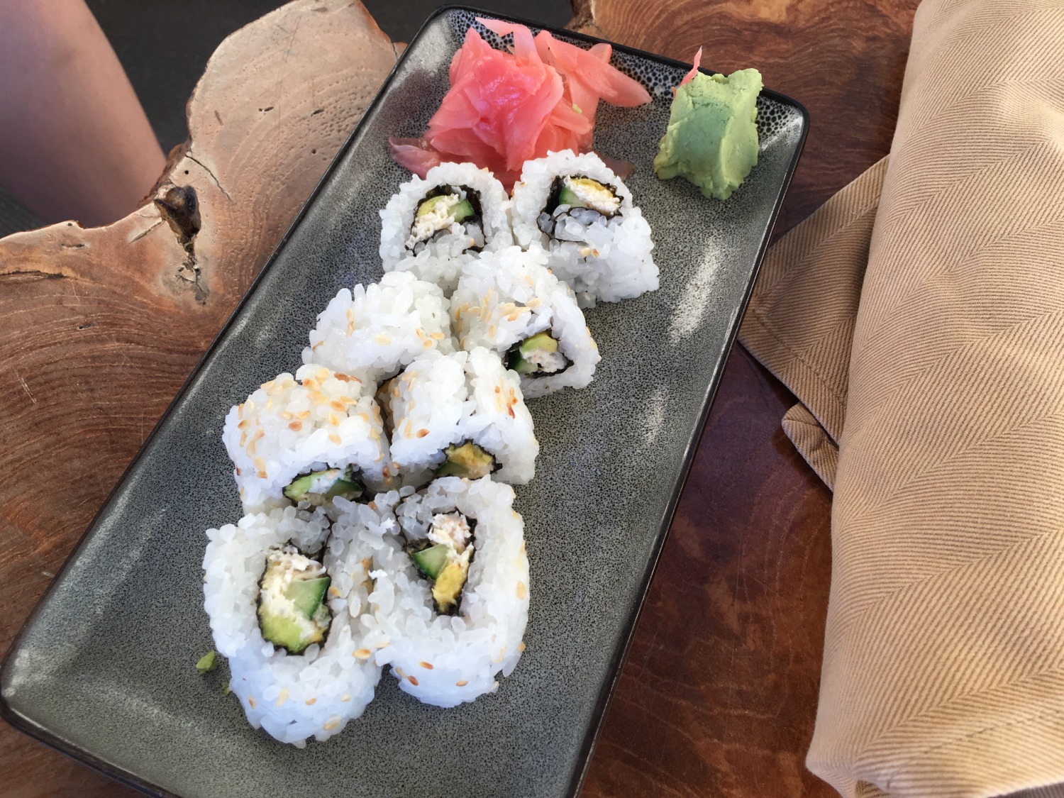 California Roll, Copper Bar Dinner Review