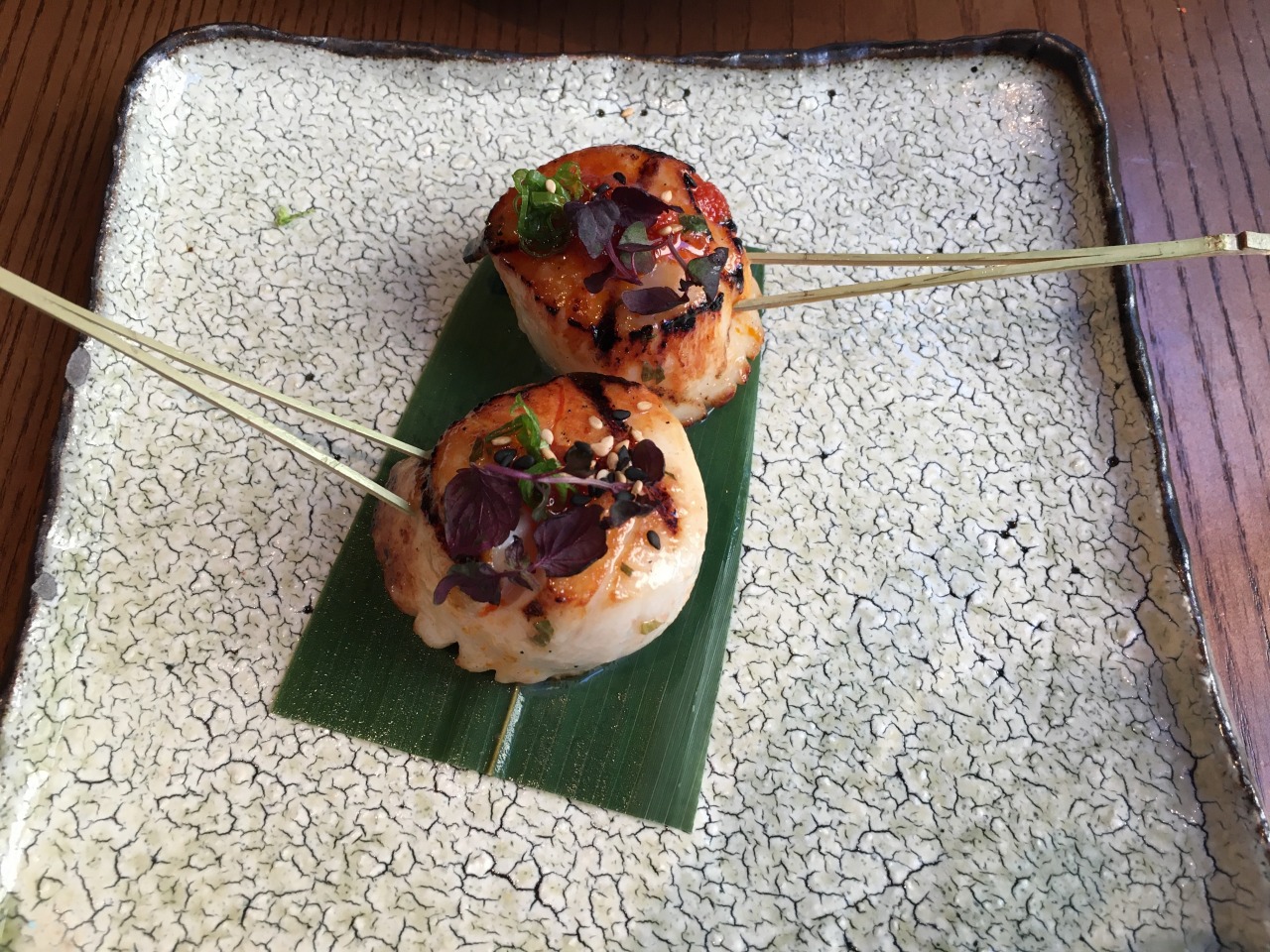 Seared Scallops, Zuma Boston Review