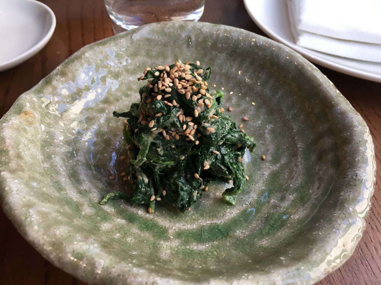 Spinach with Sesame Dressing, Zuma Boston Omakase Review