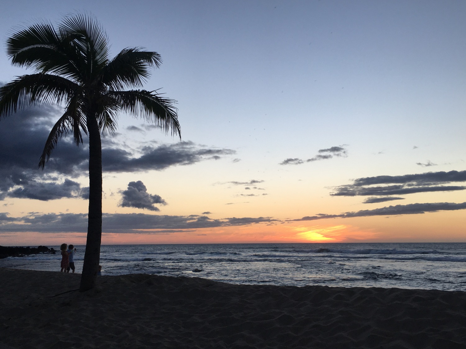Sunset seen from the Residents' Beach House at Four Seasons Hualalai