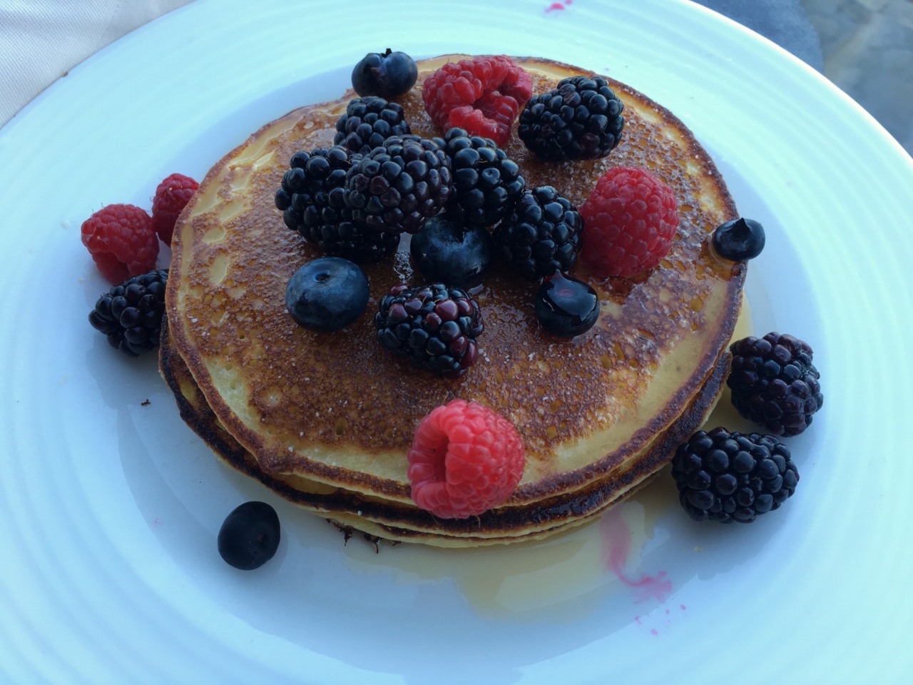 Ricotta Pancakes with Berries, Four Seasons Hualalai