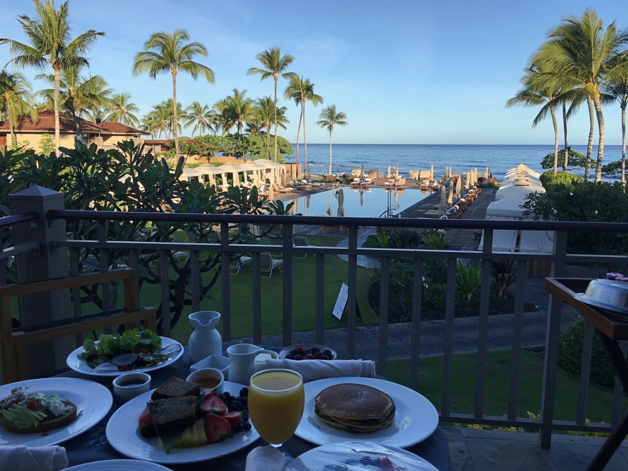 Room Service Breakfast at Four Seasons Hualalai