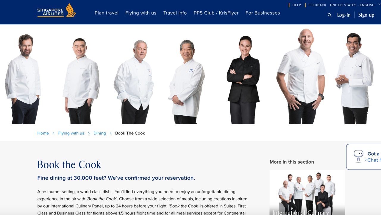 Singapore Airlines Book the Cook Returns to New York JFK