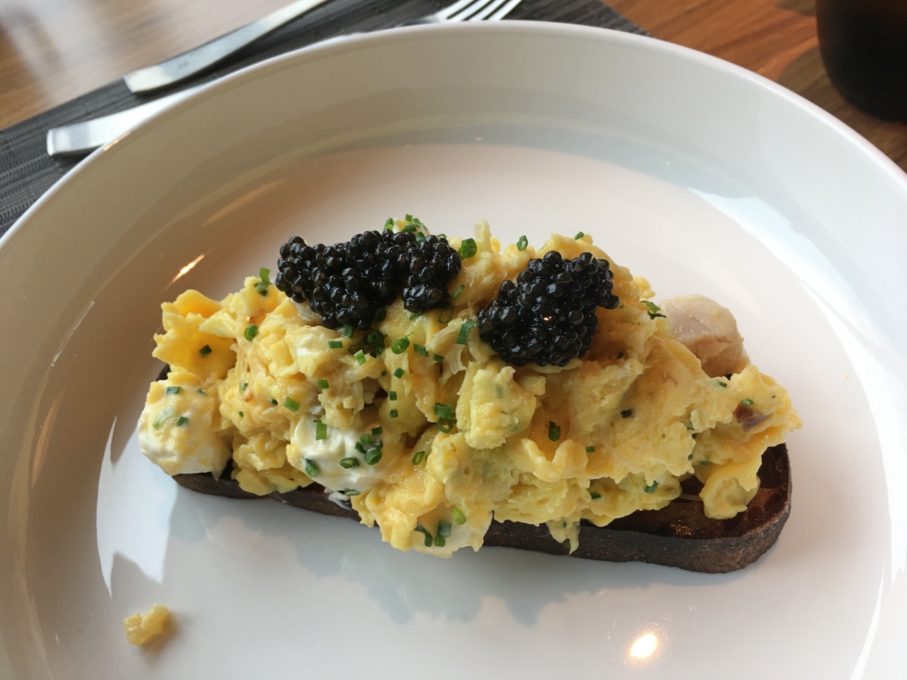 Caviar Tartine with Smoked Sturgeon