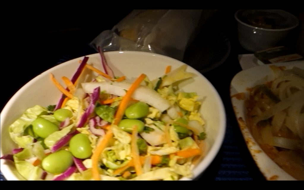 Salad in United Polaris Business Class