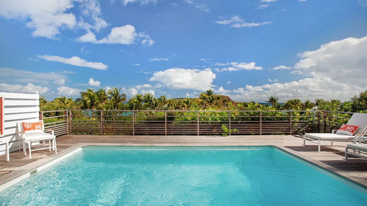 Rosewood Le Guanahani: Marechal Suite, overlooking the Anse Marechal and Grand Cul-de-Sac lagoons