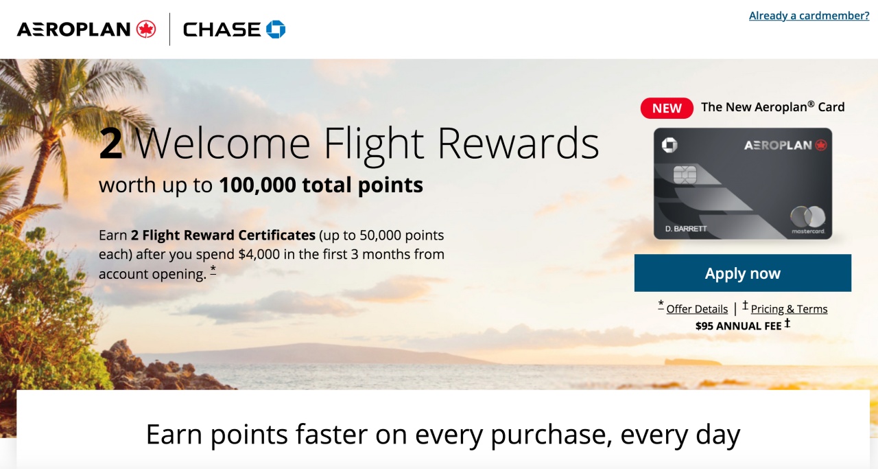 100K Chase Aeroplan Card Offer