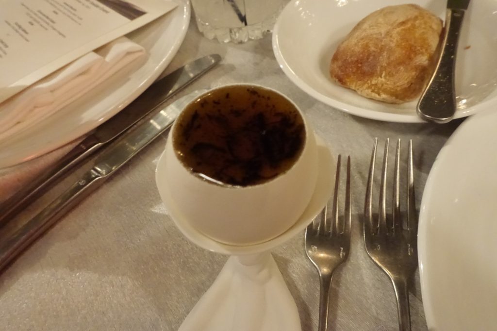 Maple Custard with Black Truffle Amuse Bouche by Chef Erik Anderson, TRUSS Restaurant